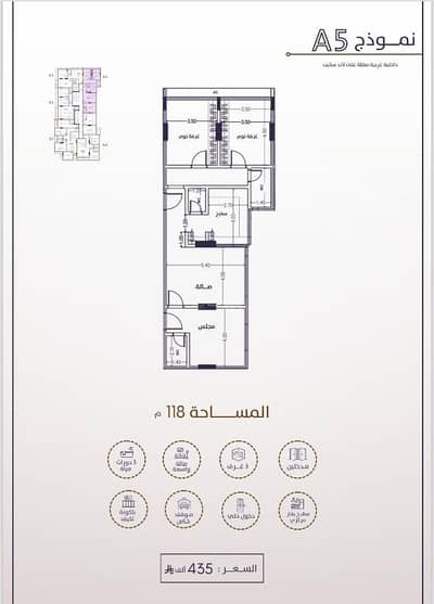3 Bedroom Apartment for Sale in North Jeddah, Jeddah - Apartment with 3 bedrooms for sale in Al-Faiha