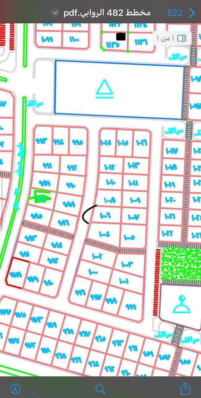 Piece number 1006 in the 482 plan, Al-Rawabi neighborhood, located in the King Abdullah district of Jazan city. Piece number 1006 in the 482 plan, Al-Rawabi neighborhood, located in the King Abdullah district of Jazan city.