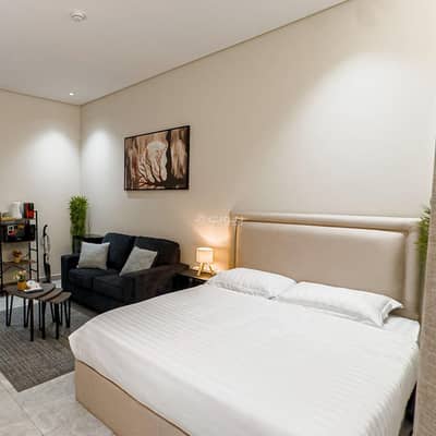 فلیٹ 1 غرفة نوم للايجار في الرياض - استديو بدخول ذاتي وسرير ماستر وجلسة خارجية