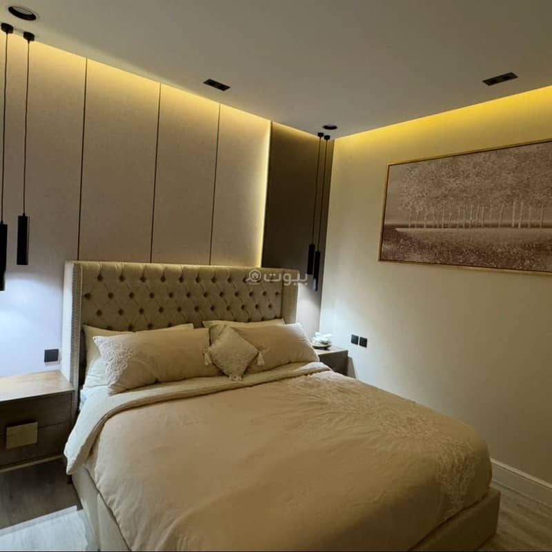 Elegant apartment with a living room and a bedroom