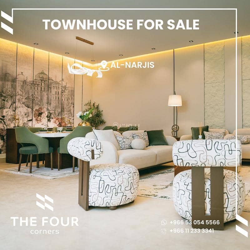 Spacious 4-Bedroom Townhouse for Sale in Al Narjis, Riyadh – SAR 1,890,000