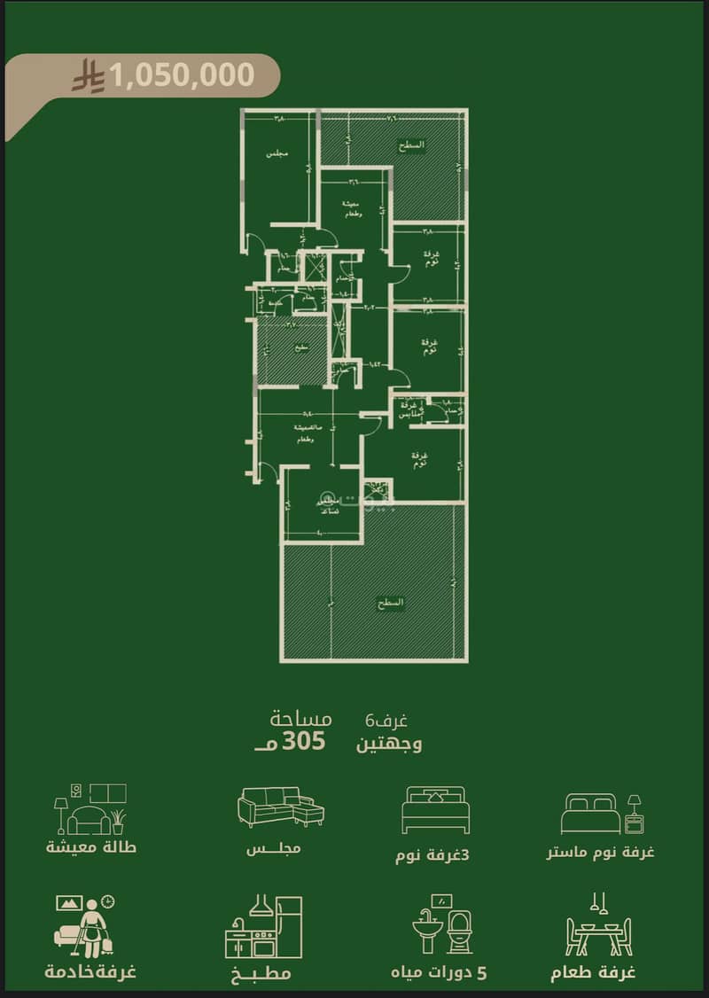 Apartment in North Jeddah，Al Safa 6 bedrooms 920000 SAR - 87826960