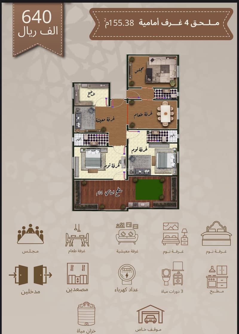 Apartment and penthouse with 4 rooms for sale in Al-Manar, Jeddah