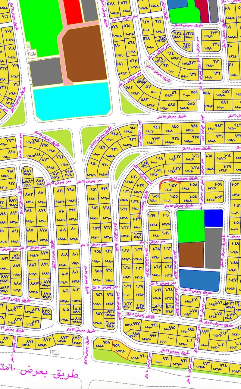 للبيع قطعة رقم ١٠٥٧ في مخطط ٥٠٥ حي الناصرية الواقع في ضاحية الملك عبد الله بمدينة جيزان .