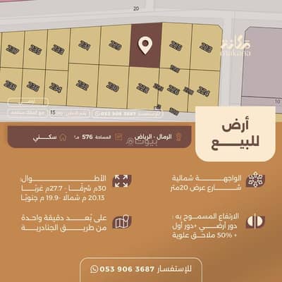 ارض سكنية  للبيع في شرق الرياض، الرياض - أرض سكنية للبيع في الرمال، الرياض