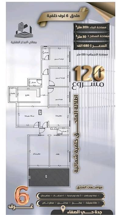 فلیٹ 6 غرف نوم للبيع في شمال جدة، جدة - شقة للبيع في الصفا، شمال جدة