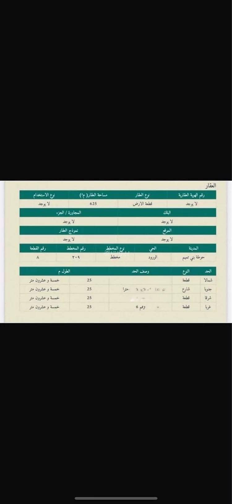 أرض للبيع في شارع عمر بن الخطاب, حي الورود, مدينة حوطه بنى تميم, منطقة الرياض