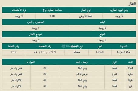 Residential Land for Sale in As Salamah, Makkah - Land for sale in Mecca, Al-Ghadir scheme