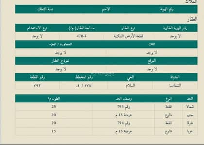Residential Land for Sale in Al-Salam District, Al Shimasiyah - Residential land for sale in Al-Salam neighborhood, Al-Shamasiyah Province