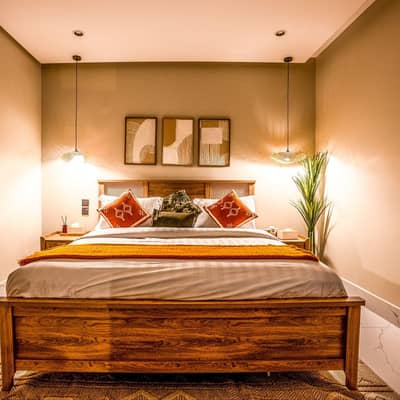 فلیٹ 1 غرفة نوم للايجار في الرياض - سويت بتصميم ريفي