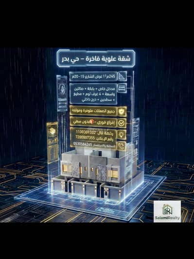 شقة 4 غرف نوم للبيع في جنوب الرياض، الرياض - شقة أرضية فاخرة بدرج داخلي – حي بدر