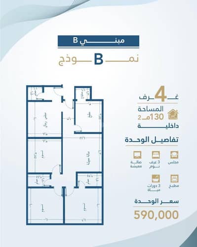 شقة 4 غرف نوم للبيع في شمال جدة، جدة - شقة مكونة من 4 غرف نوم للبيع في الفحيحيل بجدة