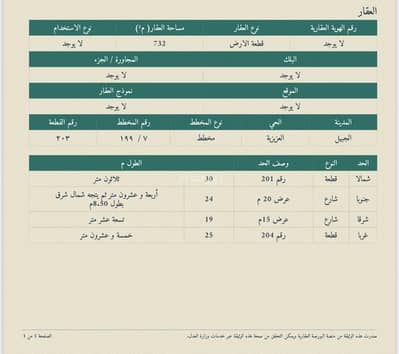 ارض سكنية  للبيع في حي غرناطة، الجبيل - أرض سكنية للبيع في غرنطة، الجبيل