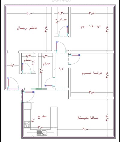 فلیٹ 3 غرف نوم للبيع في شمال جدة، جدة - شقة ثلاث غرف للبيع في الصواري مخطط الفال ، جدة