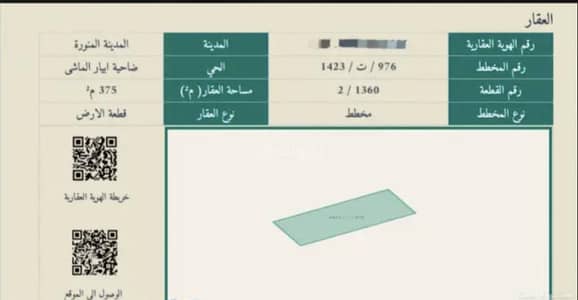 ارض سكنية  للبيع في ابيار الماشي، المدينة المنورة - للبيع ارض سكنية في ابيار الماشي مساحة 375م