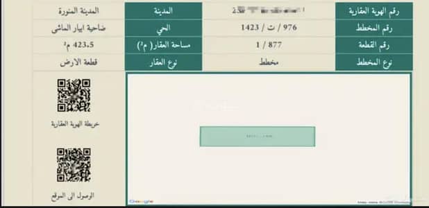 ارض سكنية  للبيع في ابيار الماشي، المدينة المنورة - للبيع ارض سكنية في ابيار الماشي مساحة 423متر