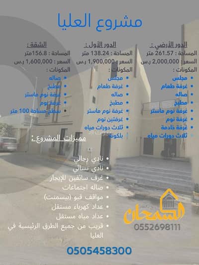 فیلا 10 غرف نوم للبيع في شمال الرياض، الرياض - فيلا مكونة من 10 غرف نوم للبيع في العليا، الرياض