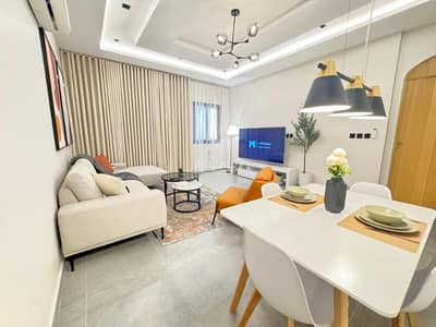 شقة 1 غرفة نوم للايجار في شمال جدة، جدة - شقة أنيقة بغرفة نوم واحدة | طاولة طعام تكفي 4 أشخاص | وحدة للإيجار بالكامل في جدة، المملكة العربية السعودية