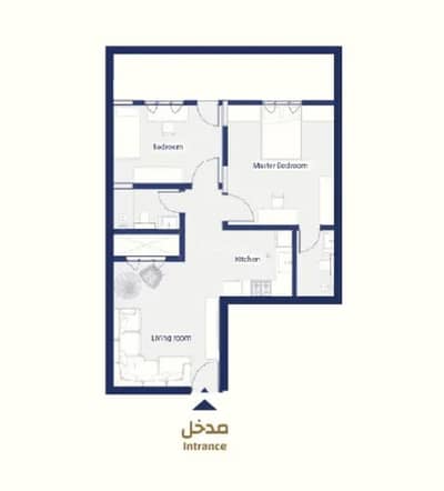 فلیٹ 2 غرفة نوم للبيع في شمال الرياض، الرياض - شقة للبيع في النرجس، الرياض رقم الوحدة A1303