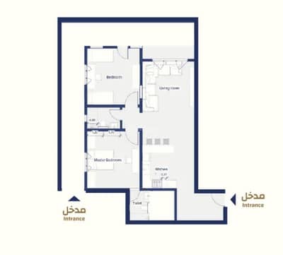 فلیٹ 2 غرفة نوم للبيع في شمال الرياض، الرياض - شقة للبيع في النرجس، الرياض رقم الوحدة A1304