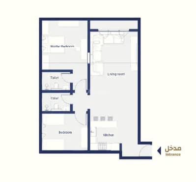 شقة 2 غرفة نوم للبيع في شمال الرياض، الرياض - شقة للبيع في النرجس، الرياض رقم الوحدة A1307 تم البيع