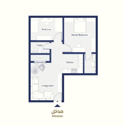 فلیٹ 2 غرفة نوم للبيع في شمال الرياض، الرياض - شقة للبيع في النرجس، الرياض رقم الوحدة A1306 تم البيع