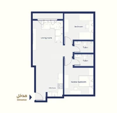 فلیٹ 2 غرفة نوم للبيع في شمال الرياض، الرياض - شقة للبيع في حي النرجس، الرياض رقم الوحدة A1311