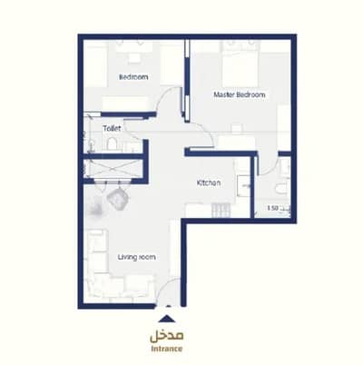 شقة 2 غرفة نوم للبيع في شمال الرياض، الرياض - شقة للبيع في النرجس، الرياض رقم الوحدة A1312