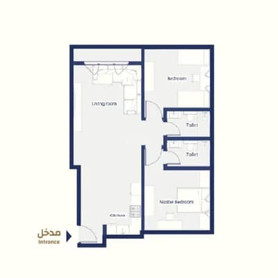 شقة 2 غرفة نوم للبيع في شمال الرياض، الرياض - شقة للبيع في حي النرجس، الرياض رقم الوحدة A1317