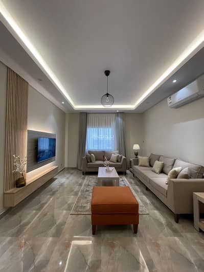 1 Bedroom Apartment for Rent in Al Aqrabiyah, Al Khobar - An apartment with a furnished bedroom, living room, and kitchen 1 Bedroom Apartment for Rent in Al Aqrabiyah, Al Khobar - An apartment with a furnished bedroom, living room, and kitchen