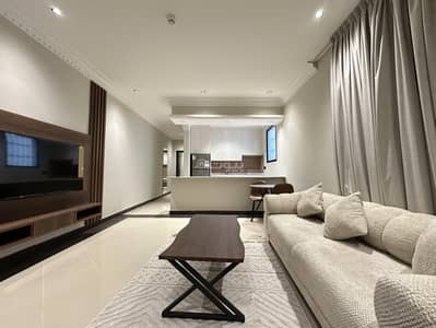 1 Bedroom Flat for Rent in East Riyadh, Riyadh - A new one-bedroom apartment with a spacious living room in a luxurious and very quiet residential complex.
