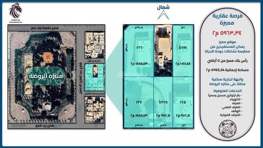 ارض تجارية  للبيع في شرق الرياض، الرياض - رأس بلك من ٥ اراضي للبيع