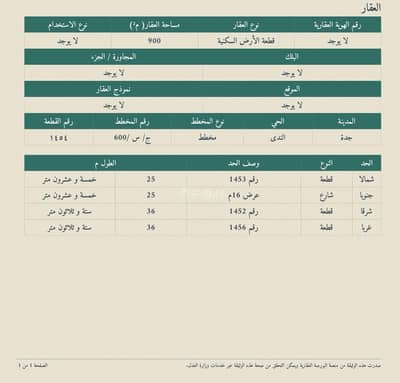ارض سكنية  للبيع في الندى، جدة - للبيع أرض في شمال جدة - طيبه الفرعية - الندى