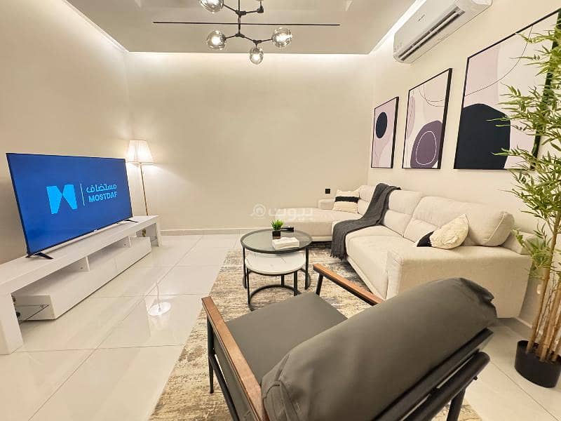 Two upscale bedrooms | large space and a 70-inch television | a fully furnished unit for rent in Jeddah, Saudi Arabia Two upscale bedrooms | large space and a 70-inch television | a fully furnished unit for rent in Jeddah, Saudi Arabia