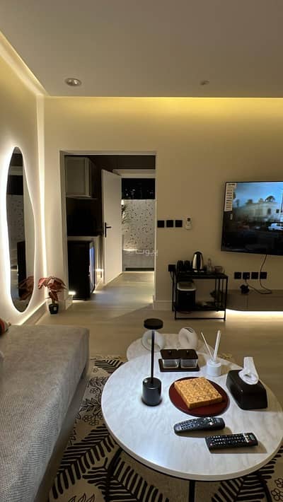 Room for Rent in Riyadh - Studio with outdoor seating overlooking the Financial Towers