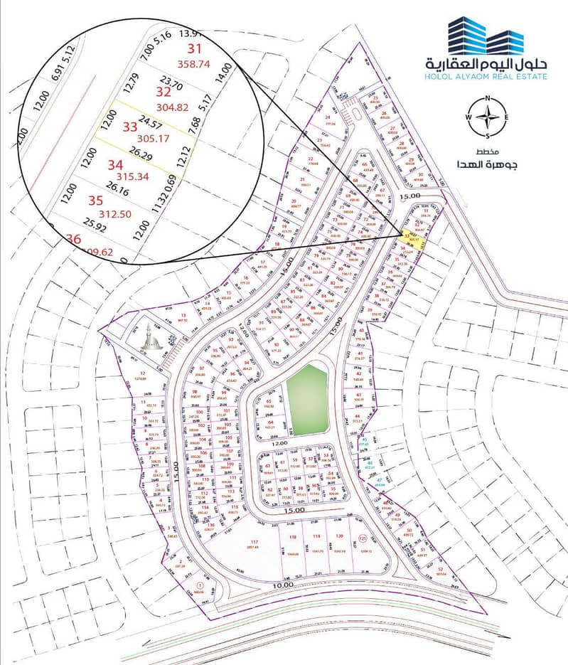 Land for sale in Al Huda, Taif Land for sale in Al Huda, Taif