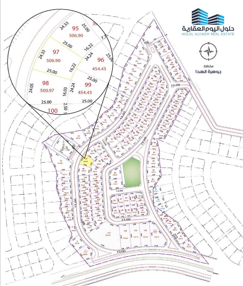 Land for sale in Al Huda, Taif Land for sale in Al Huda, Taif