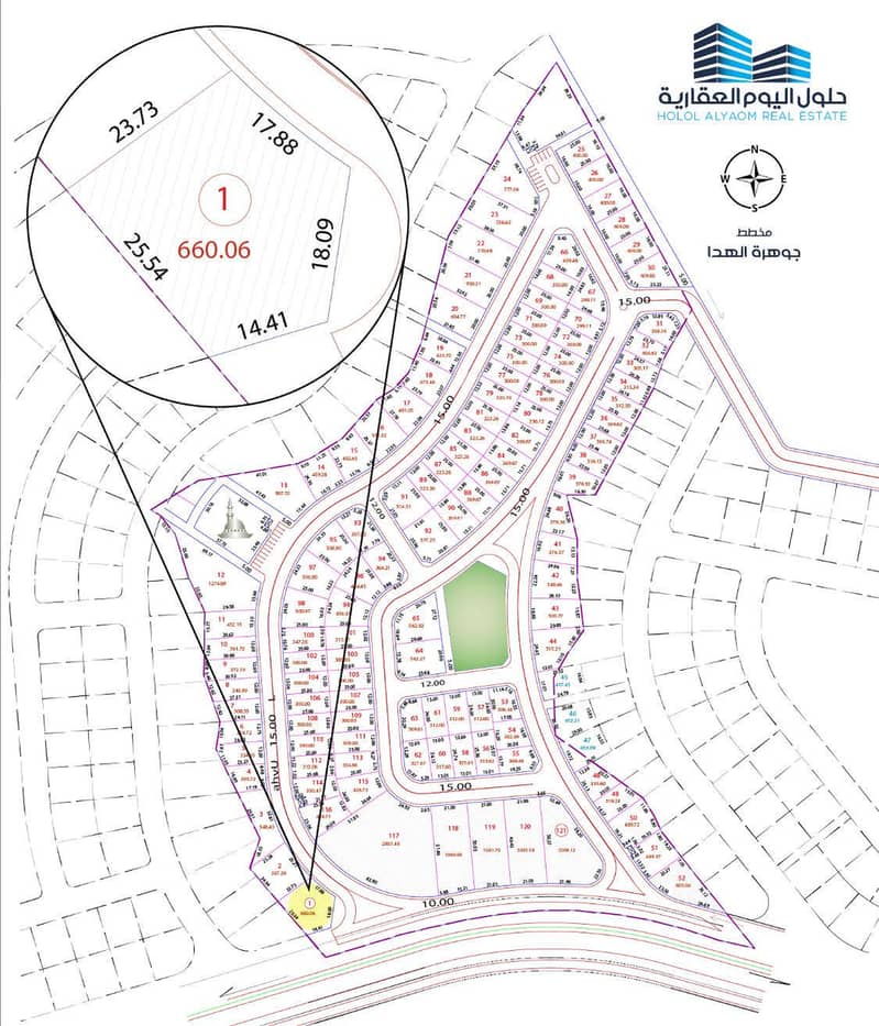 Land for sale in Al Huda, Taif Land for sale in Al Huda, Taif