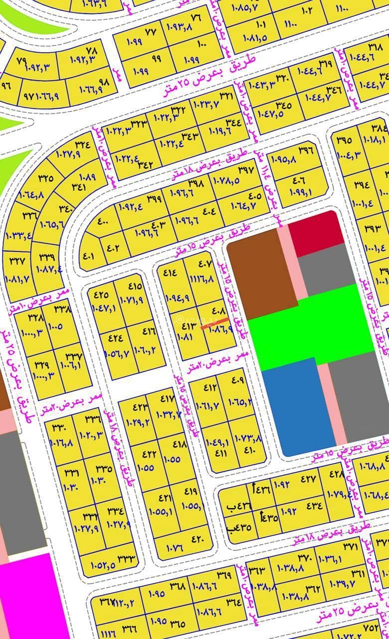 Parcel number 408/1 in Plan 506, Al-Nasiriya neighborhood located in the King Abdullah suburb in the city of Jizan. Parcel number 408/1 in Plan 506, Al-Nasiriya neighborhood located in the King Abdullah suburb in the city of Jizan.