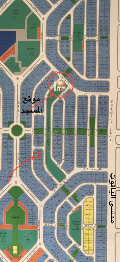 Residential Land for Sale in North Jeddah, Jeddah - For sale, a distinctive land area of 262 meters in the Al-Yaqout neighborhood, close to the mosque and the park.