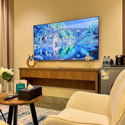 شقة 1 غرفة نوم للايجار في الرياض - Smart access Studio Al narjis 65 TV