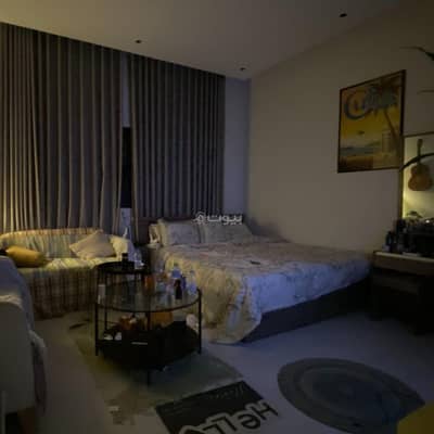 1 Bedroom Flat for Rent in Jeddah - Ishraq Studio: features a master bed and two side sitting rooms