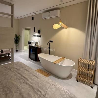 1 Bedroom Flat for Rent in Riyadh - Rustic design studio with bathtub