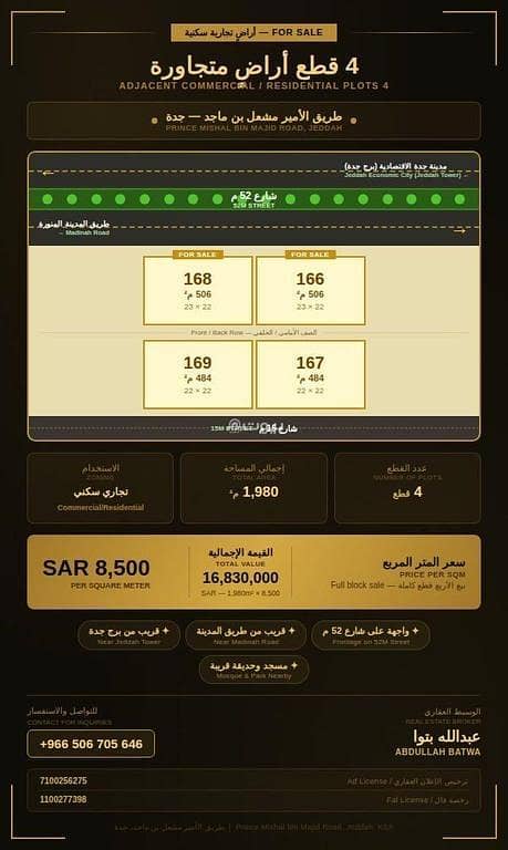 Residential Land For Sale in Obhur Al Shamaliyah, Jeddah Residential Land For Sale in Obhur Al Shamaliyah, Jeddah