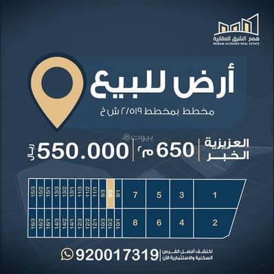 Residential Land for Sale in Al Aqiq, Al Khobar - A very rare real estate opportunity for sale - residential land in Al Khobar Residential Land for Sale in Al Aqiq, Al Khobar - A very rare real estate opportunity for sale - residential land in Al Khobar