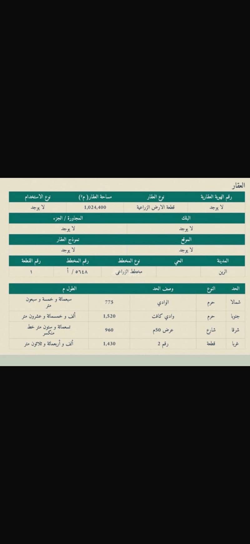 للبيع ارض زراعية في الرين مساحه مليون و نص للبيع ارض زراعية في الرين مساحه مليون و نص