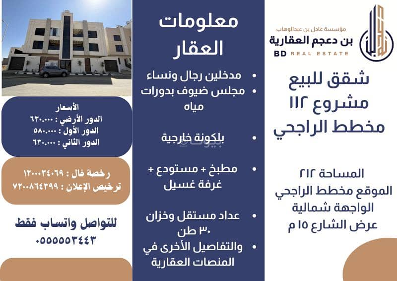 Apartment of Project 112, Al Rajhi Plan Apartment of Project 112, Al Rajhi Plan