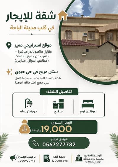 2 Bedroom Apartment for Rent in An Nuzhah, Al Bahah - Apartment For Rent in An Nuzhah, Al Bahah