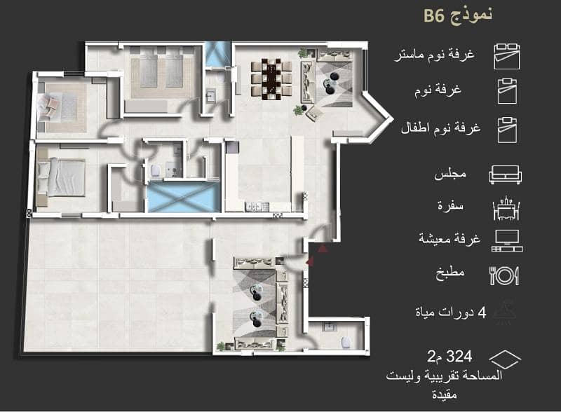 Apartment for sale in Al-Bahr neighborhood in Khobar city Apartment for sale in Al-Bahr neighborhood in Khobar city