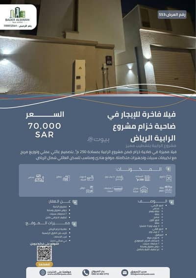 3 Bedroom Villa for Rent in North Riyadh, Riyadh - Villa in North Riyadh，King Khalid International Airport 3 bedrooms 70000 SAR - 87974435